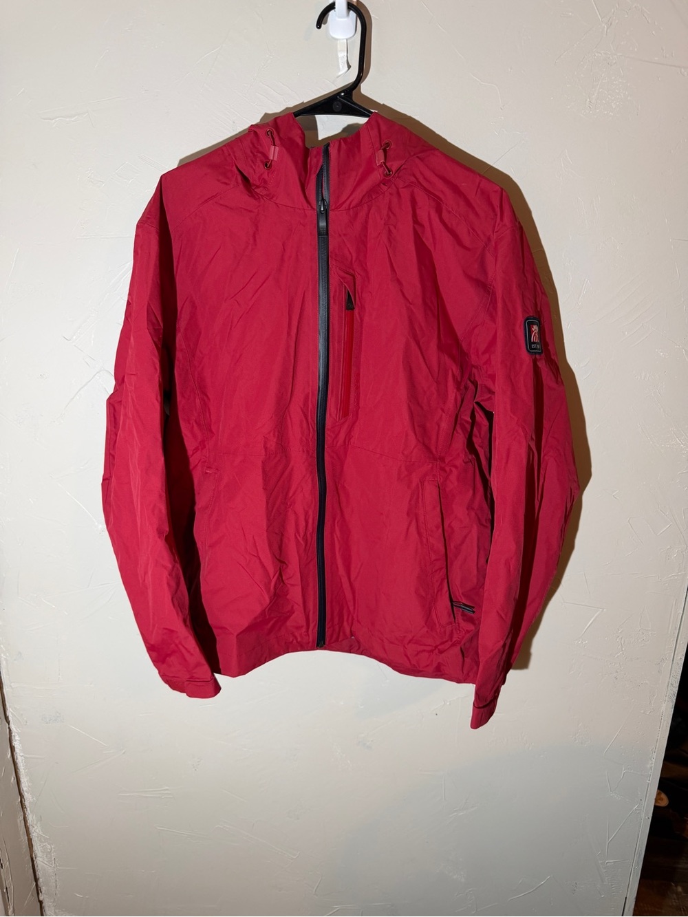 Chick-fil-A OOBE Red Waterproof Hooded Employee Jacket Medium